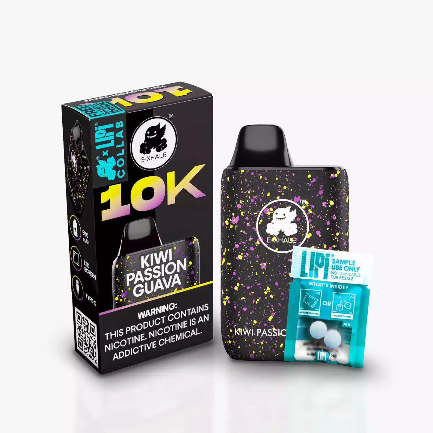 10K Kiwi Passion Guava 3% & LIPI Sample | E-XHALE x LIPI