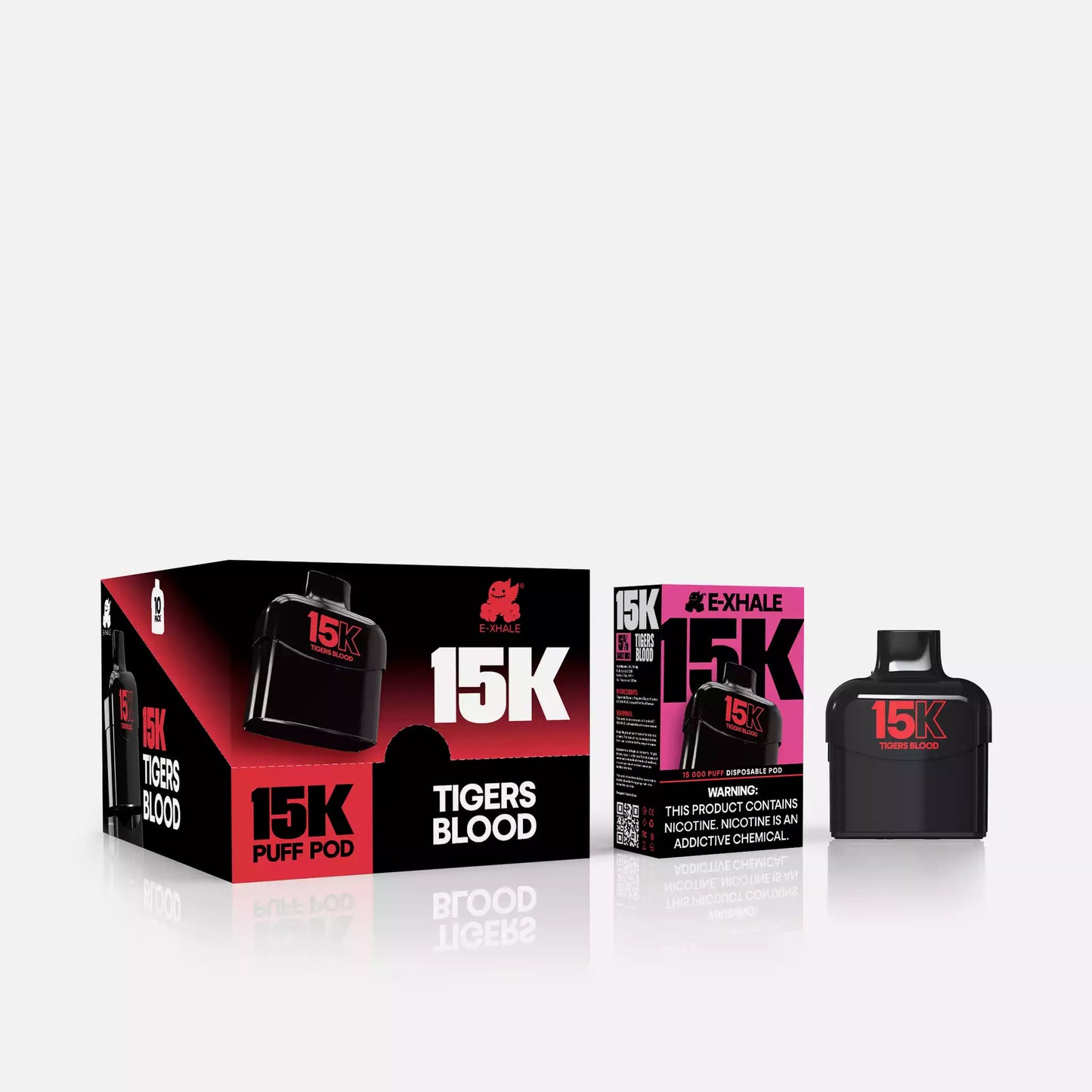 15K Tigers Blood 5%/50mg - Disposable Pod: 10 Pack