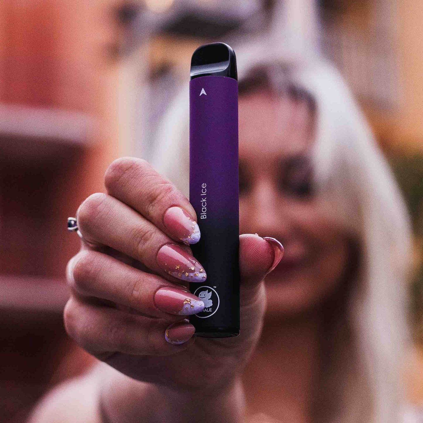 E-XHALE 2000 Puff Black Ice - Blackcurrant, Raspberry & Lychee - 3.5%/35mg Strength - Single-use Disposable Vape