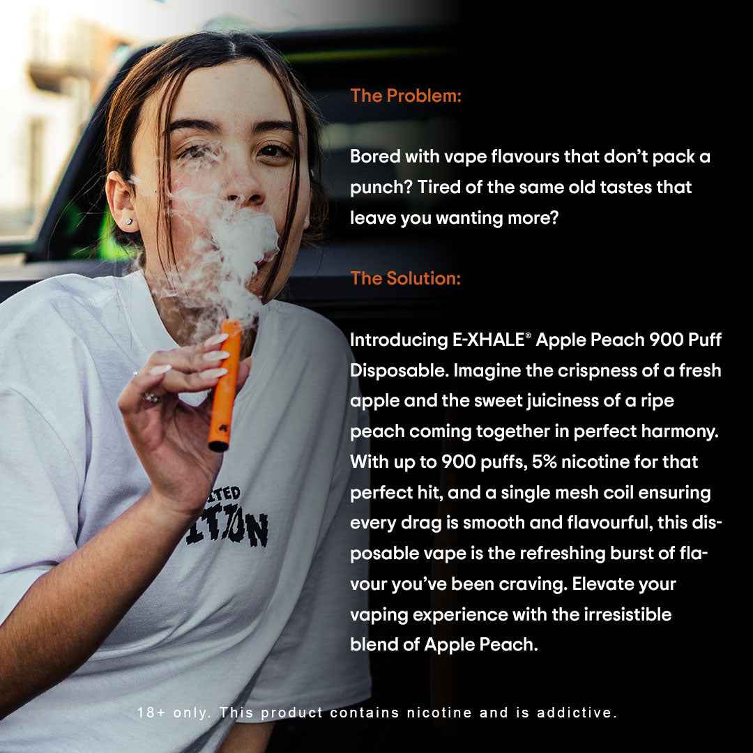 900 Apple Peach 5% - Single-Use Disposable Vape