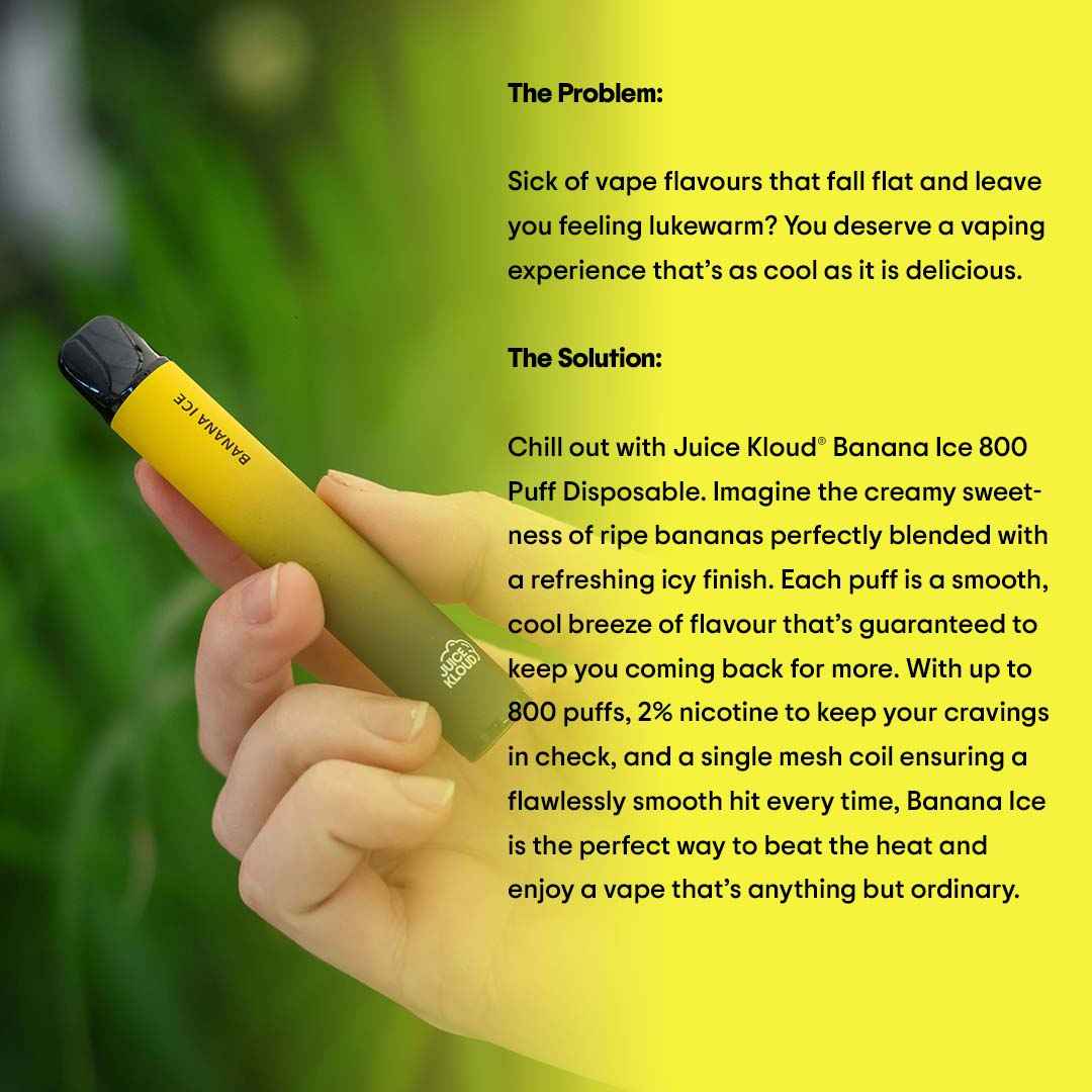JK800 Banana Ice 2% - Single-use Disposable Vape