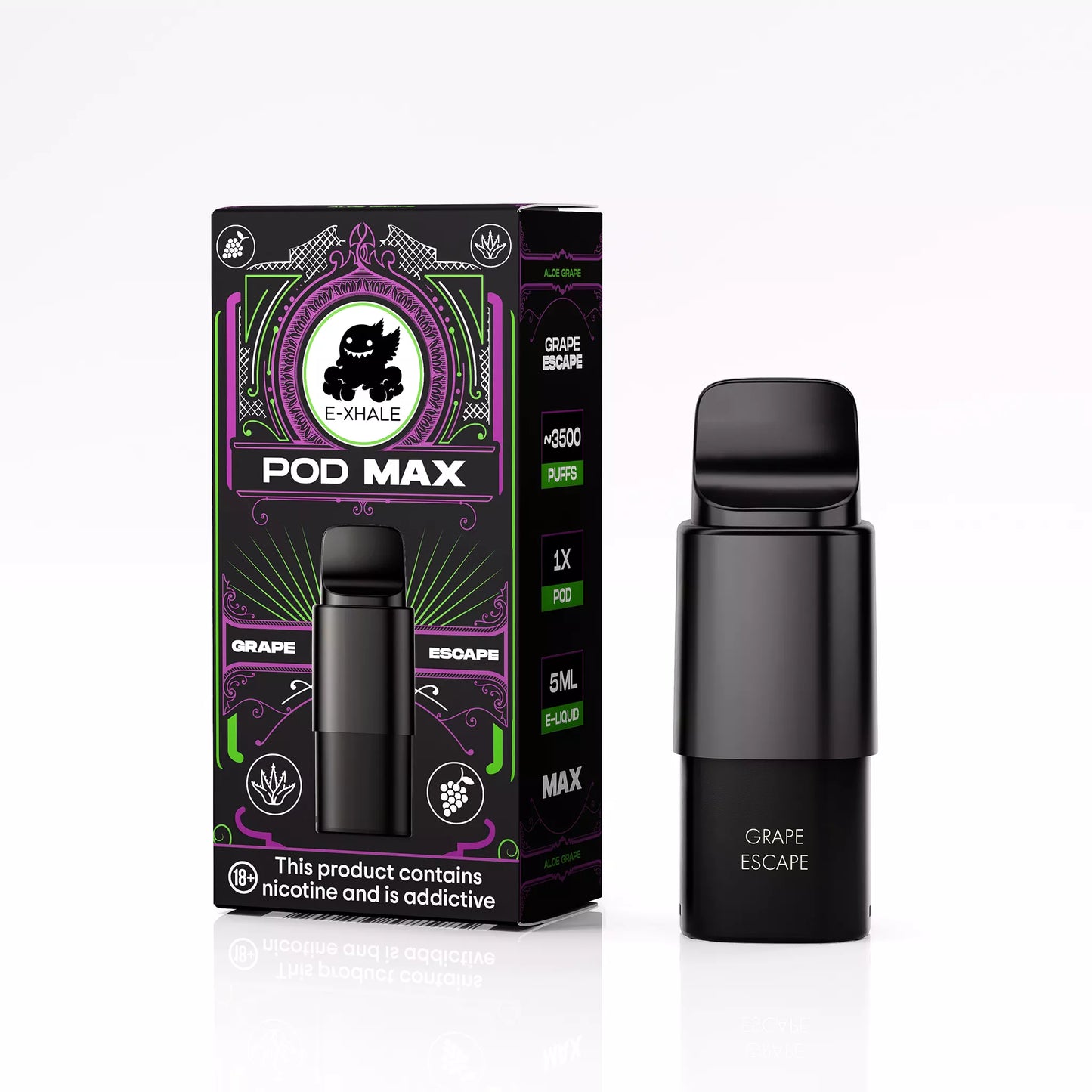 Pod Max Grape Escape Pod 3500 Puff 30mg - Last Chance Clearance