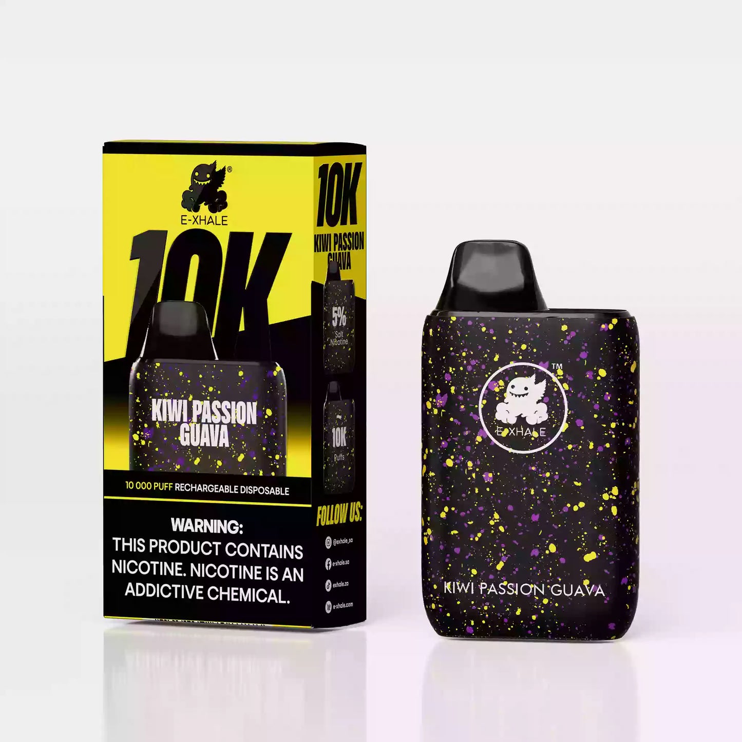 10K Kiwi Passion Guava 5%/50mg - Rechargeable Disposable