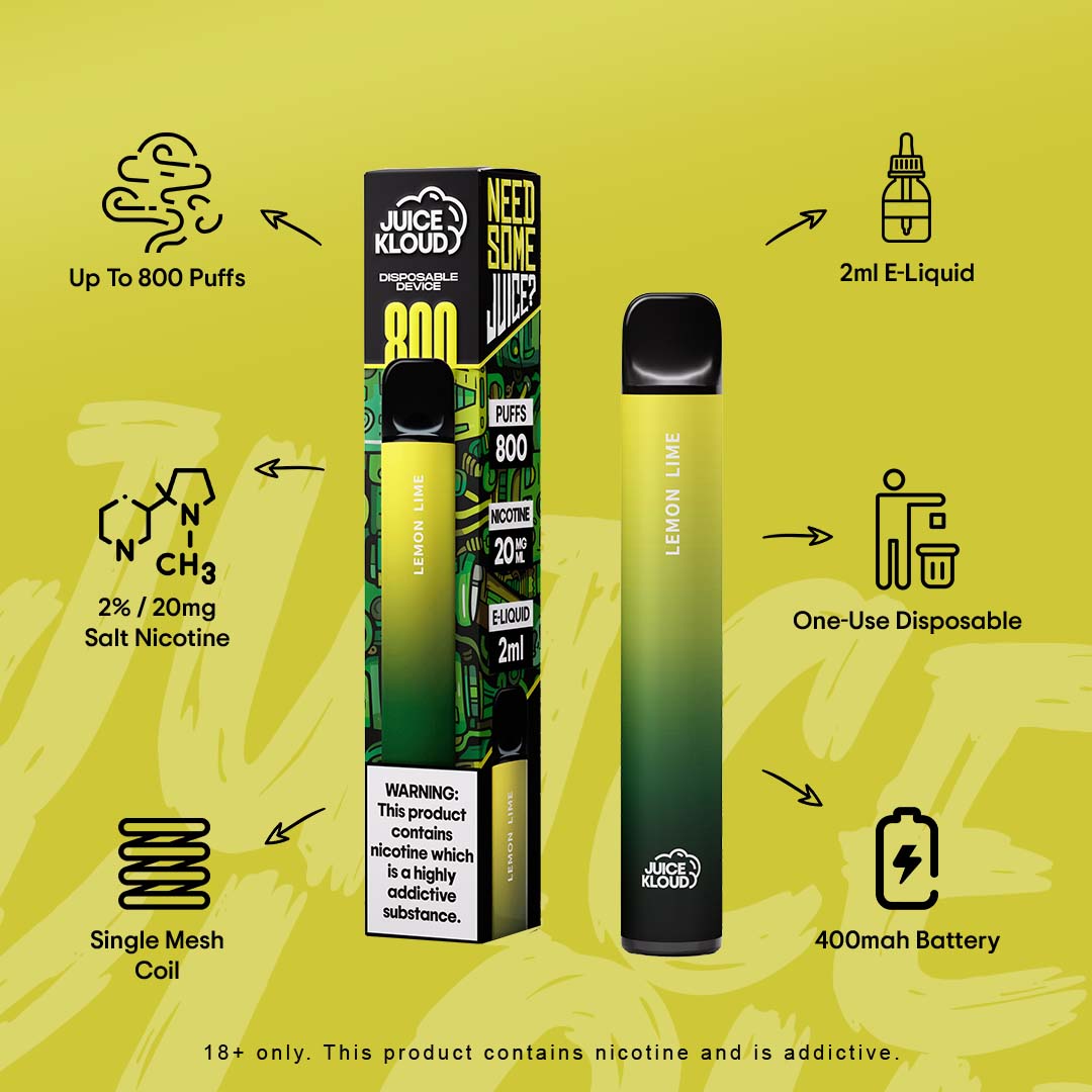 JK800 Lemon Lime 2% - Single-use Disposable