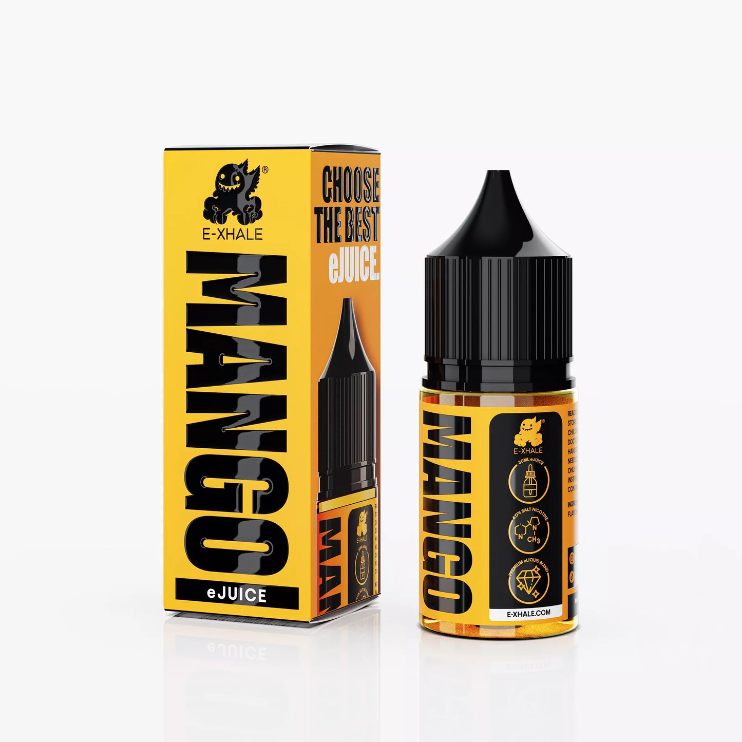 E-XHALE 30ml eJuice Mango - 4%/40mg Strength - 30ml Capacity Bottle - Vape eLiquid Vape Juice
