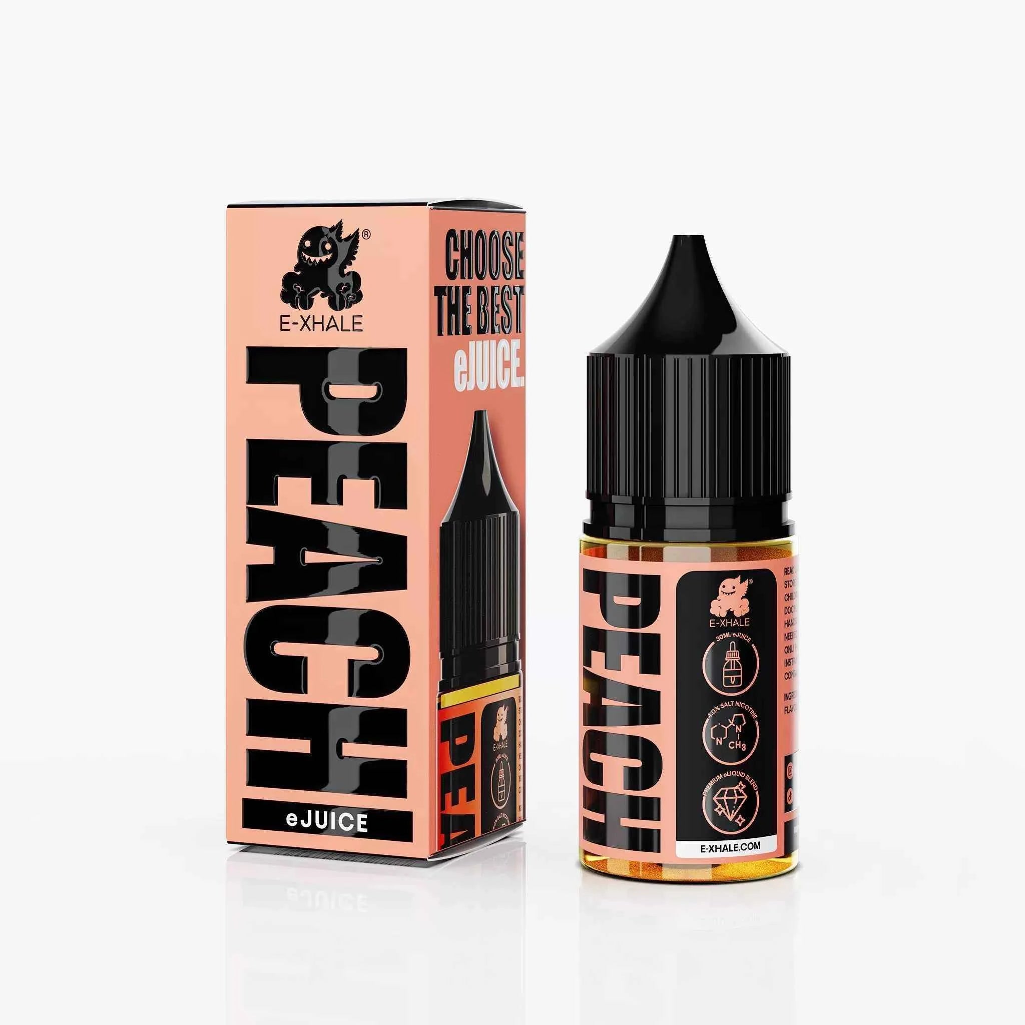 30ml Peach eJuice 4% Salt Nic E-XHALE 30ml Peach eJuice 4% Salt Nic E-XHALE
