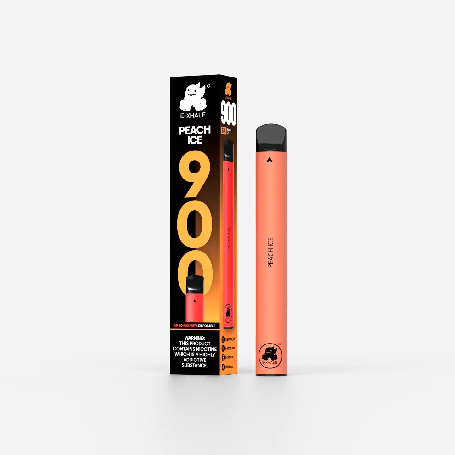 900 Peach Ice Disposable Vape - 5% Nicotine 50mg