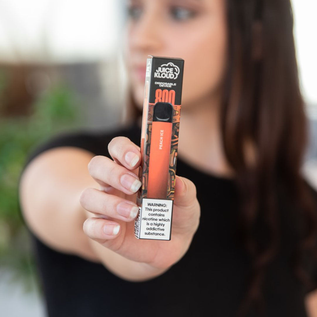 Juice Kloud 800 Puff Peach Ice - 2%/20mg Strength - Most Affordable South African Single-use Disposable Vape