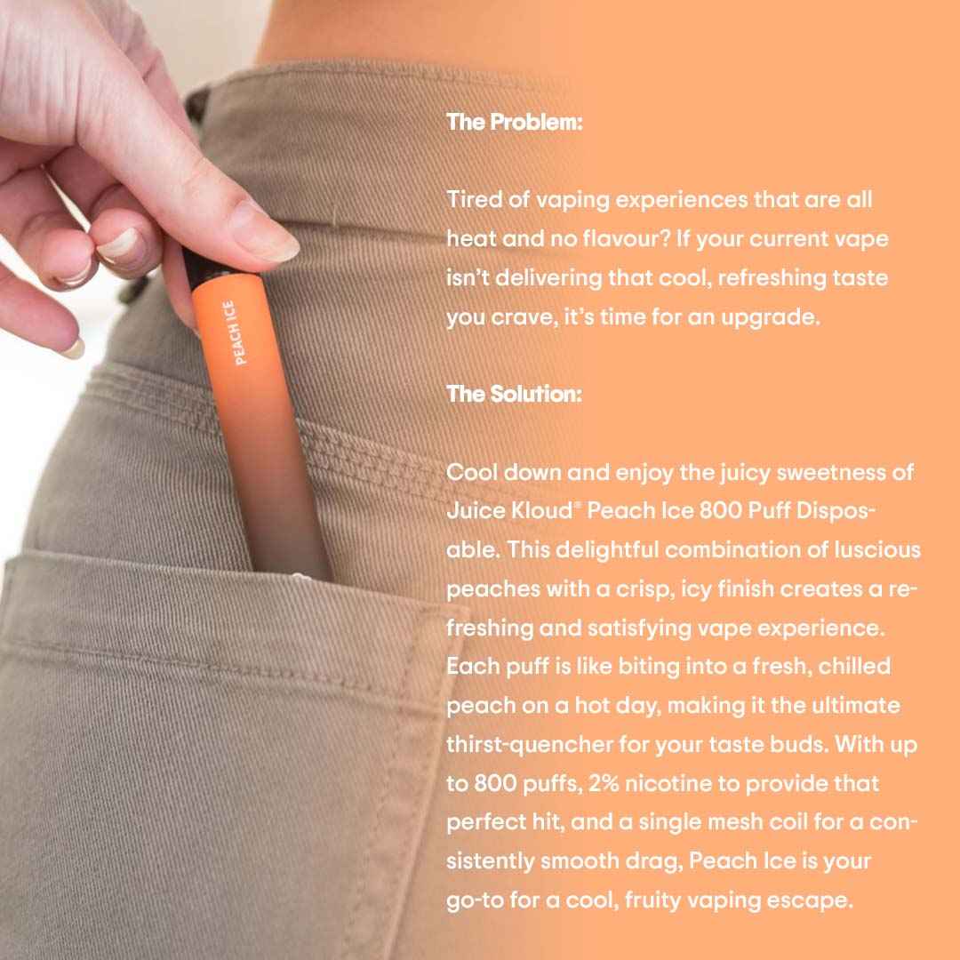 JK800 Peach Ice 2% - Single-use Disposable Vape