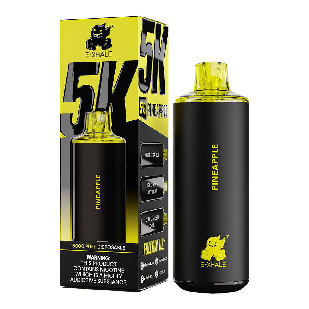 E-XHALE 5K Pineapple - 5%/50mg Strength - 5000 Puff Single-Use Disposable Vape
