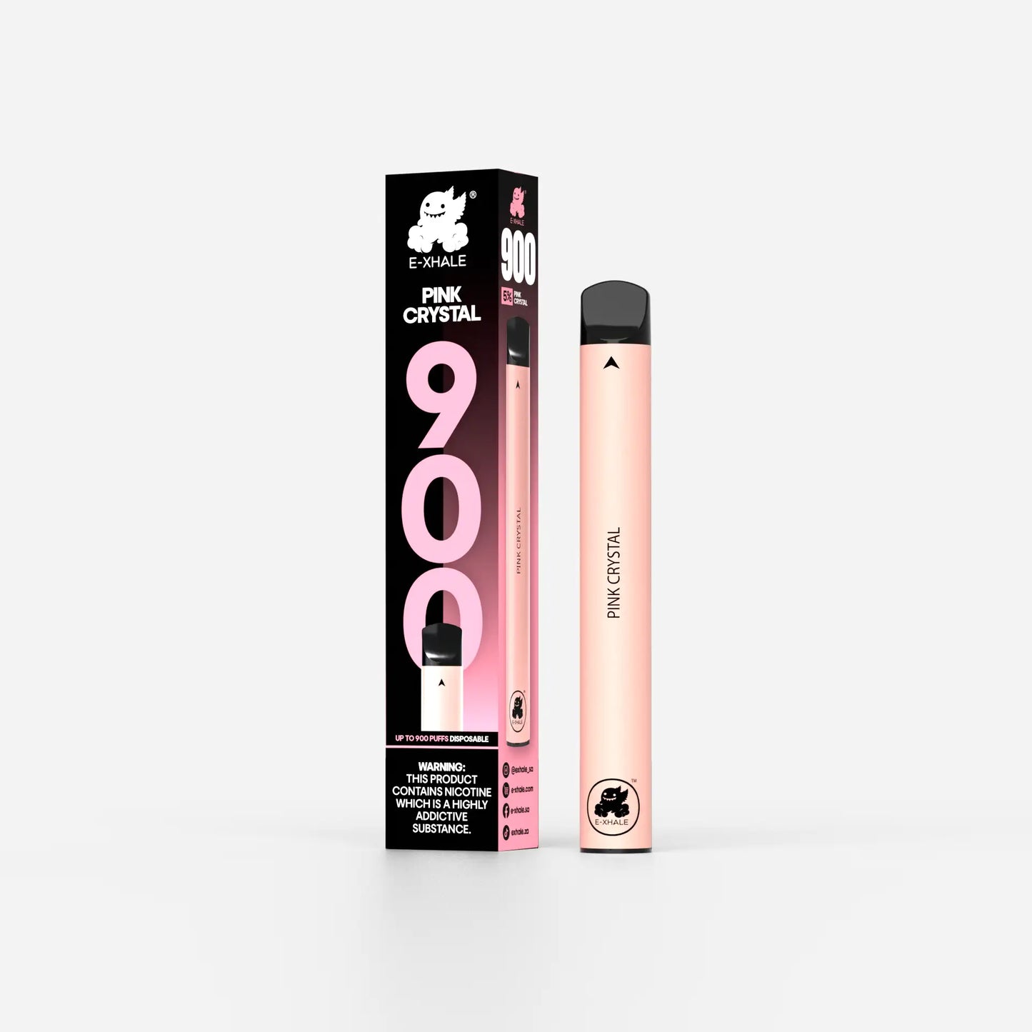 900 Pink Crystal Disposable Vape - 5% Nicotine 50mg