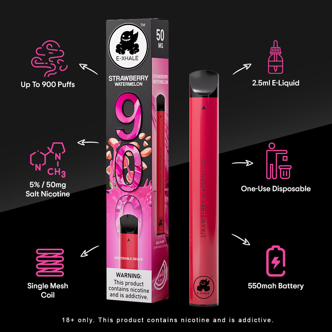 900 Strawberry Watermelon 5% - Single-Use Disposable