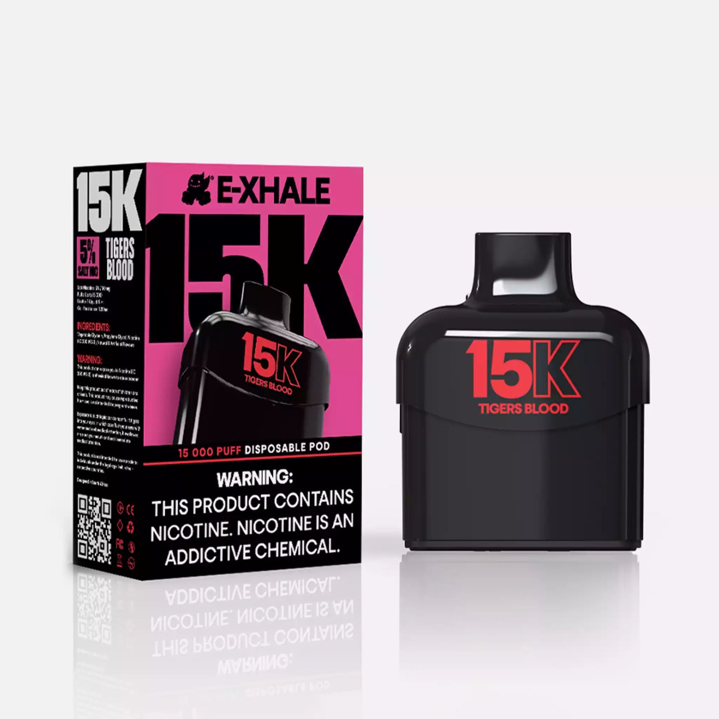 15K Tigers Blood 5%/50mg - Disposable Pod: 10 Pack