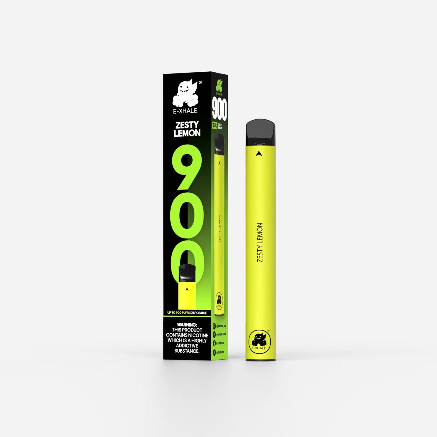 900 Zesty Lemon Disposable Vape - 5% Nicotine 50mg