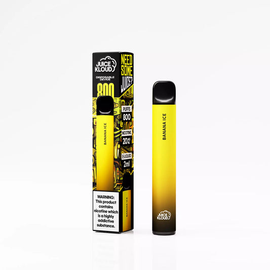 Juice Kloud 800 Puff Banana Ice - 2%/20mg Strength - Most Affordable South African Single-use Disposable Vape