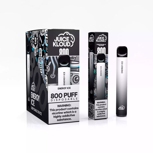 Juice Kloud 800 Puff Energy Ice Guarana - 2%/20mg Strength - Most Affordable South African Single-use Disposable Vape - Wholesale 10 Pack