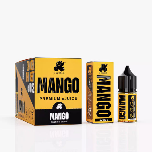 E-XHALE 30ml eJuice Mango -  4%/40mg Strength - 30ml Capacity Bottle - Vape eLiquid Vape Juice - Wholesale 10 Pack