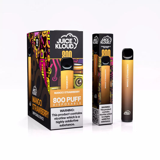 Juice Kloud 800 Puff Mango Strawberry - 2%/20mg Strength - Most Affordable South African Single-use Disposable Vape - Wholesale 10 Pack