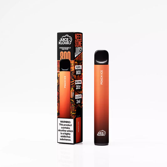 Juice Kloud 800 Puff Peach Ice - 2%/20mg Strength - Most Affordable South African Single-use Disposable Vape
