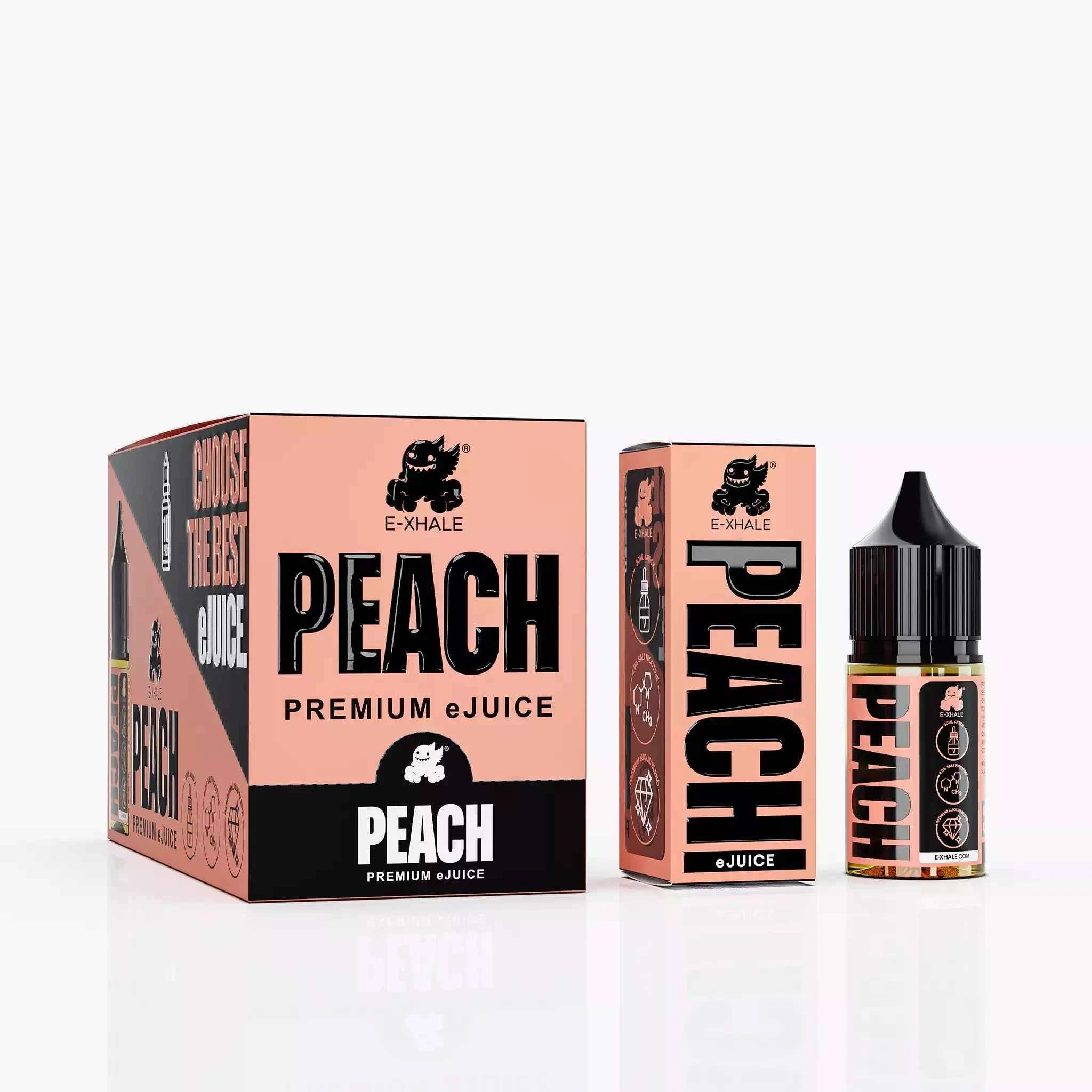 30ml Peach eJuice 4%/40mg: 10 Pack E-XHALE 30ml Peach eJuice 4%/40mg: 10 Pack E-XHALE
