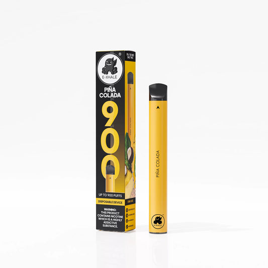 E-XHALE 900 Puff Piña Colada - Pineapple and Coconut - 5%/50mg Strength - Single-use Disposable Vape