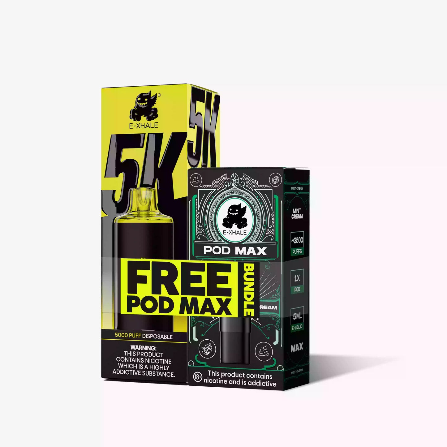 5K Pineapple + FREE 3500 Puff Mint Cream Pod Max | Bundle