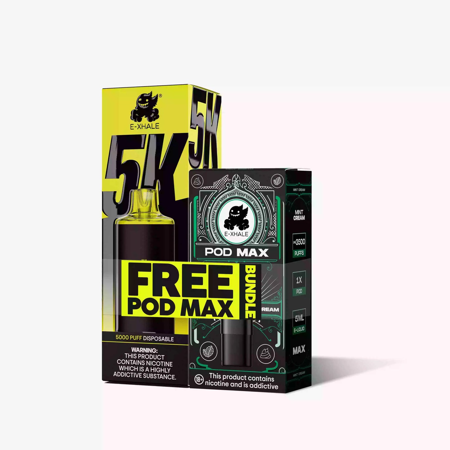 5K Pineapple + FREE 3500 Puff Mint Cream Pod Max | Bundle