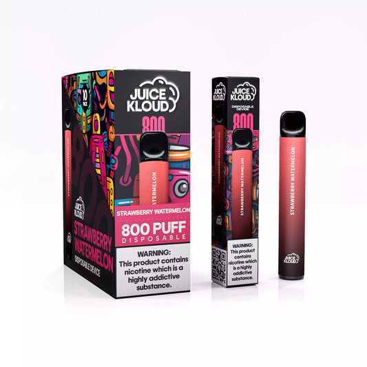 Juice Kloud 800 Puff Strawberry Watermelon - 2%/20mg Strength - Most Affordable South African Single-use Disposable Vape - Wholesale 10 Pack