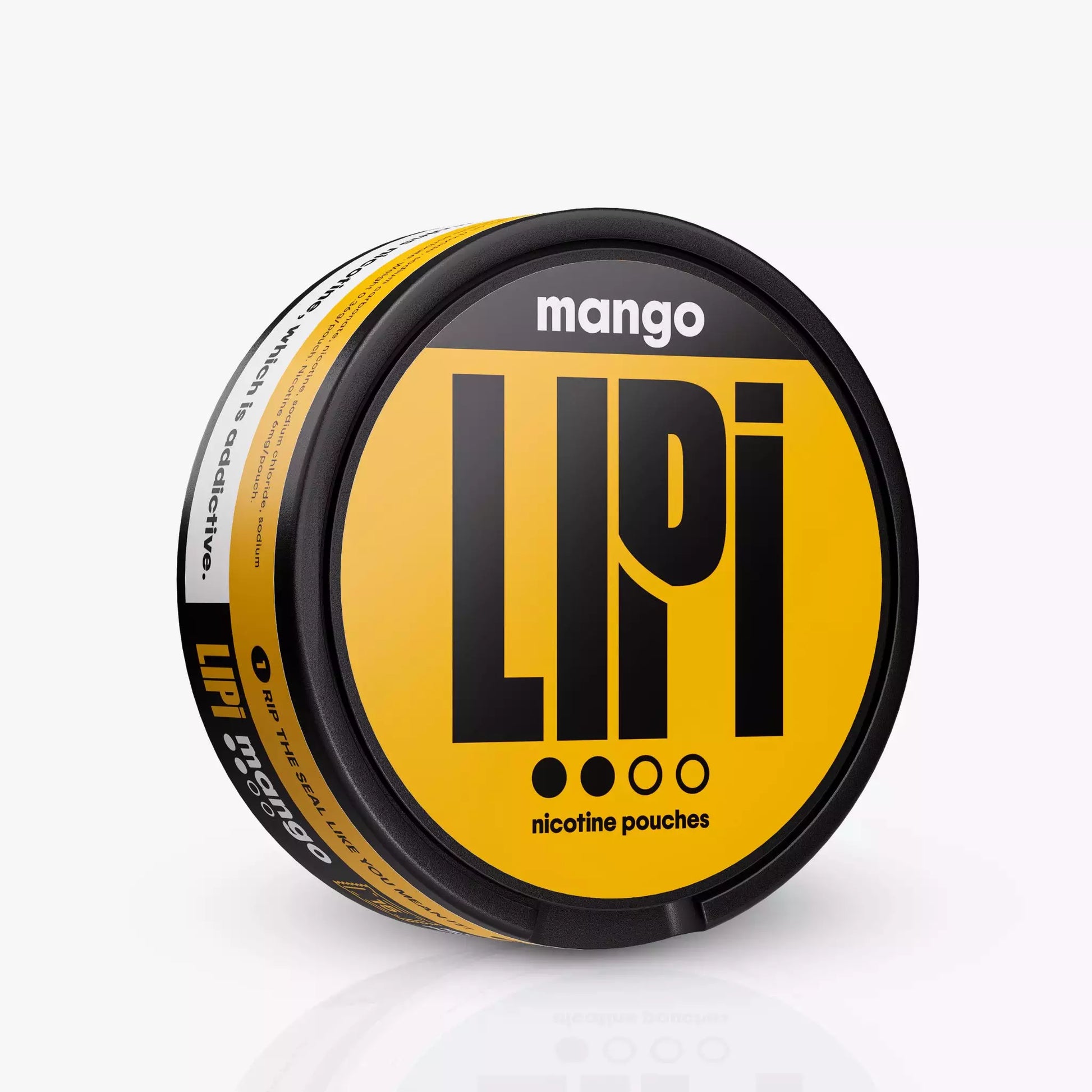 LIPI 6mg Nicotine Pouches Mango - 0.6%/6mg Strength - Nicotine Alternative Smoke-Free Tobacco Free