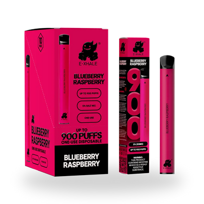 900 Blueberry Raspberry 5%/50mg - Single-Use Disposable: 10 Pack