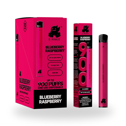 900 Blueberry Raspberry 5%/50mg - Single-Use Disposable: 10 Pack