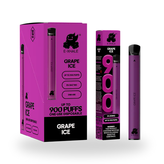 900 Grape Ice 5%/50mg - Single-Use Disposable: 10 Pack