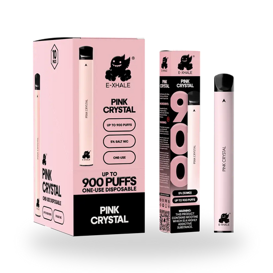 900 Pink Crystal 5%/50mg - Single-Use Disposable: 10 Pack