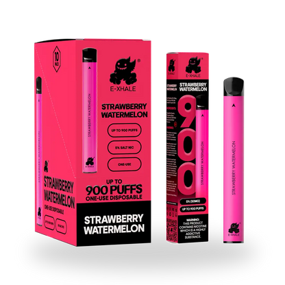 900 Strawberry Watermelon 5%/50mg - Single-Use Disposable: 10 Pack