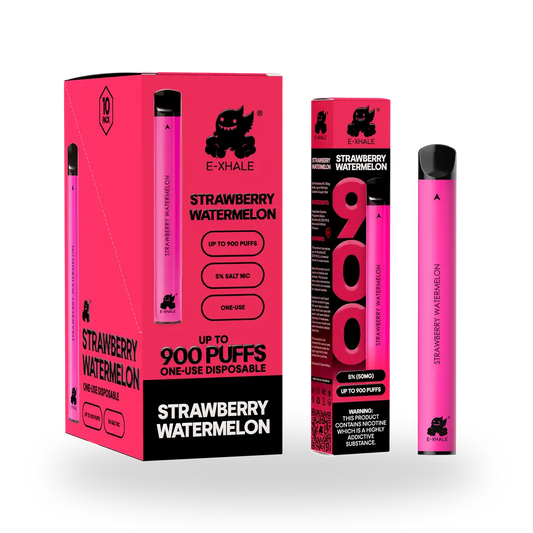 900 Strawberry Watermelon 5%/50mg - Single-Use Disposable: 10 Pack
