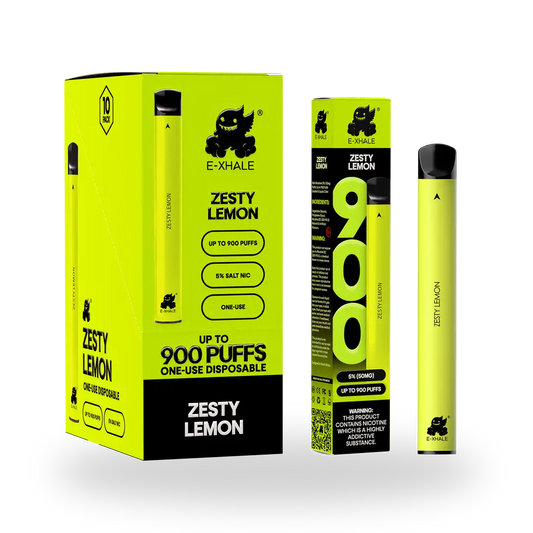 900 Zesty Lemon 5%/50mg - Single-Use Disposable: 10 Pack