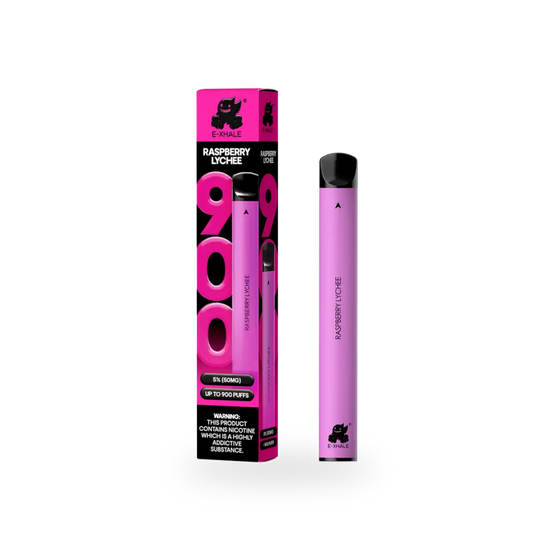 900 Raspberry Lychee Disposable Vape - 5% Nicotine 50mg