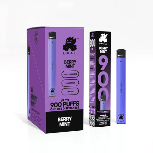 disposable vape pack of 5 900 Berry Mint Vape 10-Pack 5%