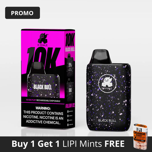 10K Black Bull 5%/50mg - Rechargeable Disposable Vape