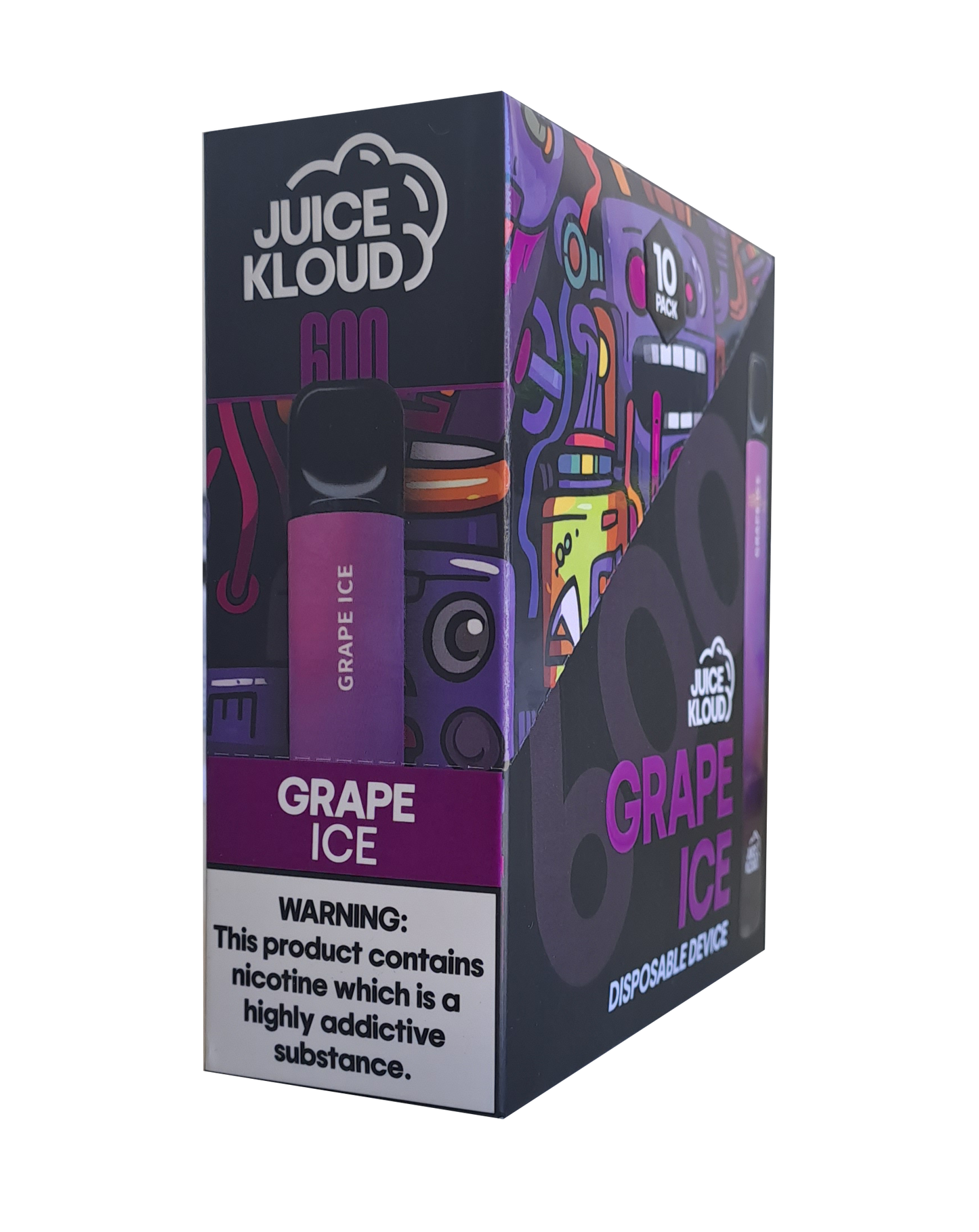 JUICE KLOUD 2ML - GRAPE ICE: 10 PACK
