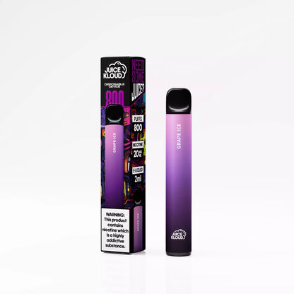 Juice Kloud 800 Puff Grape Ice - 2%/20mg Strength - Most Affordable South African Single-use Disposable Vape
