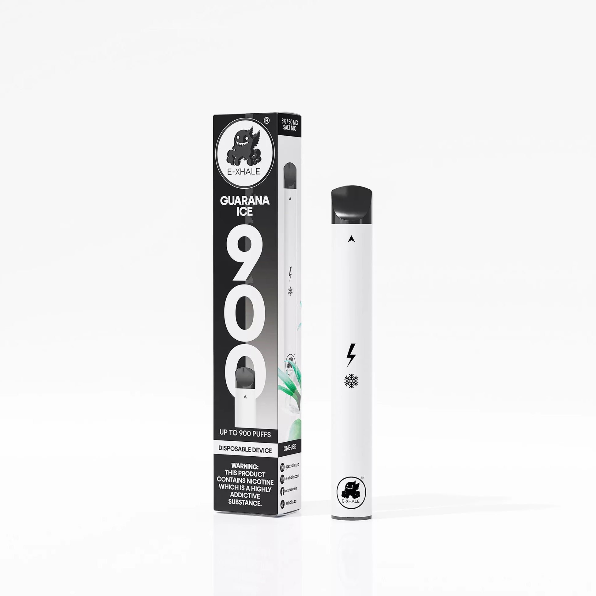 Exhale Disposable Vape E-XHALE Guarana Ice Disposable Vape (900 Puffs) - 5%/50mg E-XHALE Exhale Disposable Vape E-XHALE Guarana Ice Disposable Vape (900 Puffs) - 5%/50mg E-XHALE