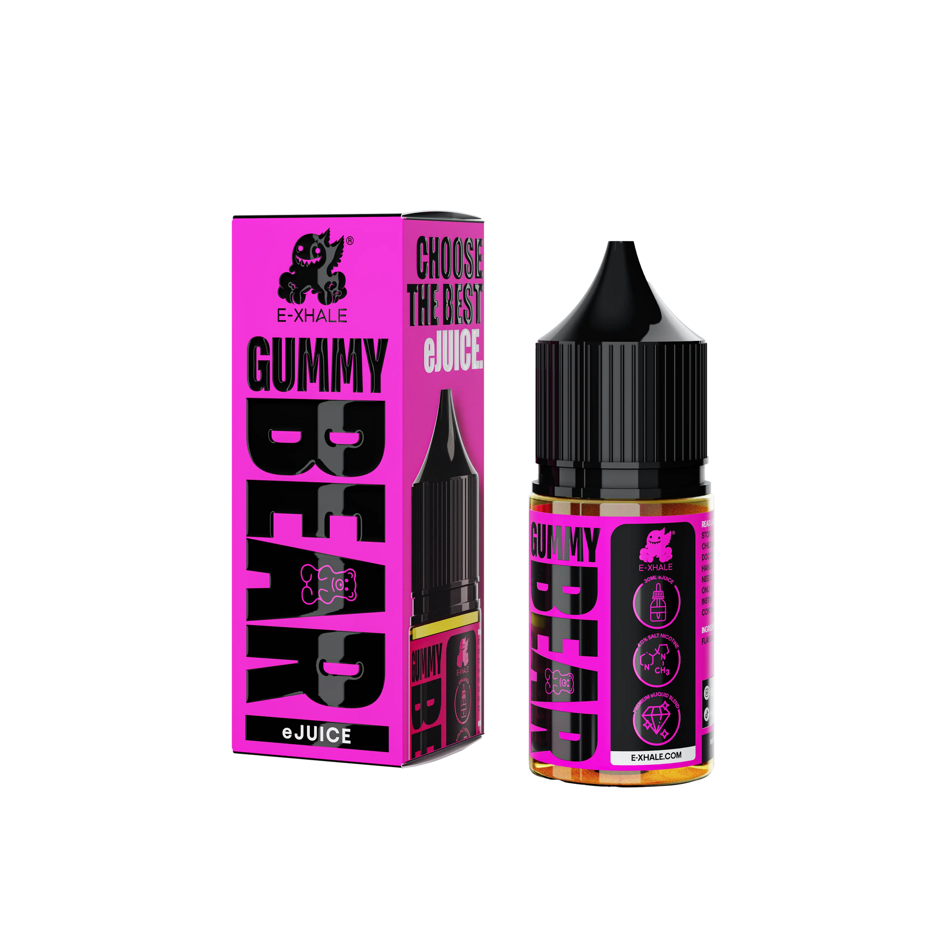 E-XHALE 30ml Gummy Bear eJuice 4% | Salt Nic Vape Juice | E-XHALE