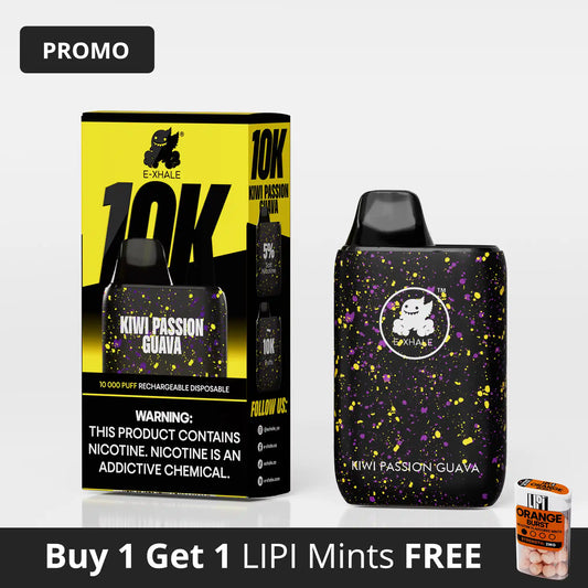 10K Kiwi Passion Guava 5%/50mg - Rechargeable Disposable