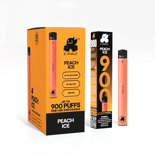 900 Peach Ice 5%/50mg - Single-Use Disposable: 10 Pack