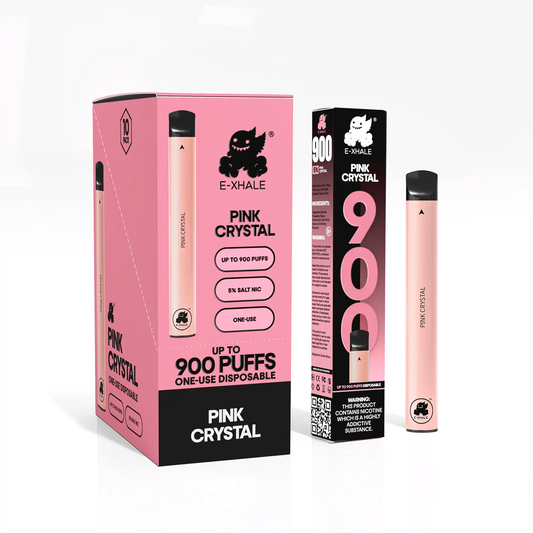 900 Pink Crystal 5%/50mg - Single-Use Disposable: 10 Pack