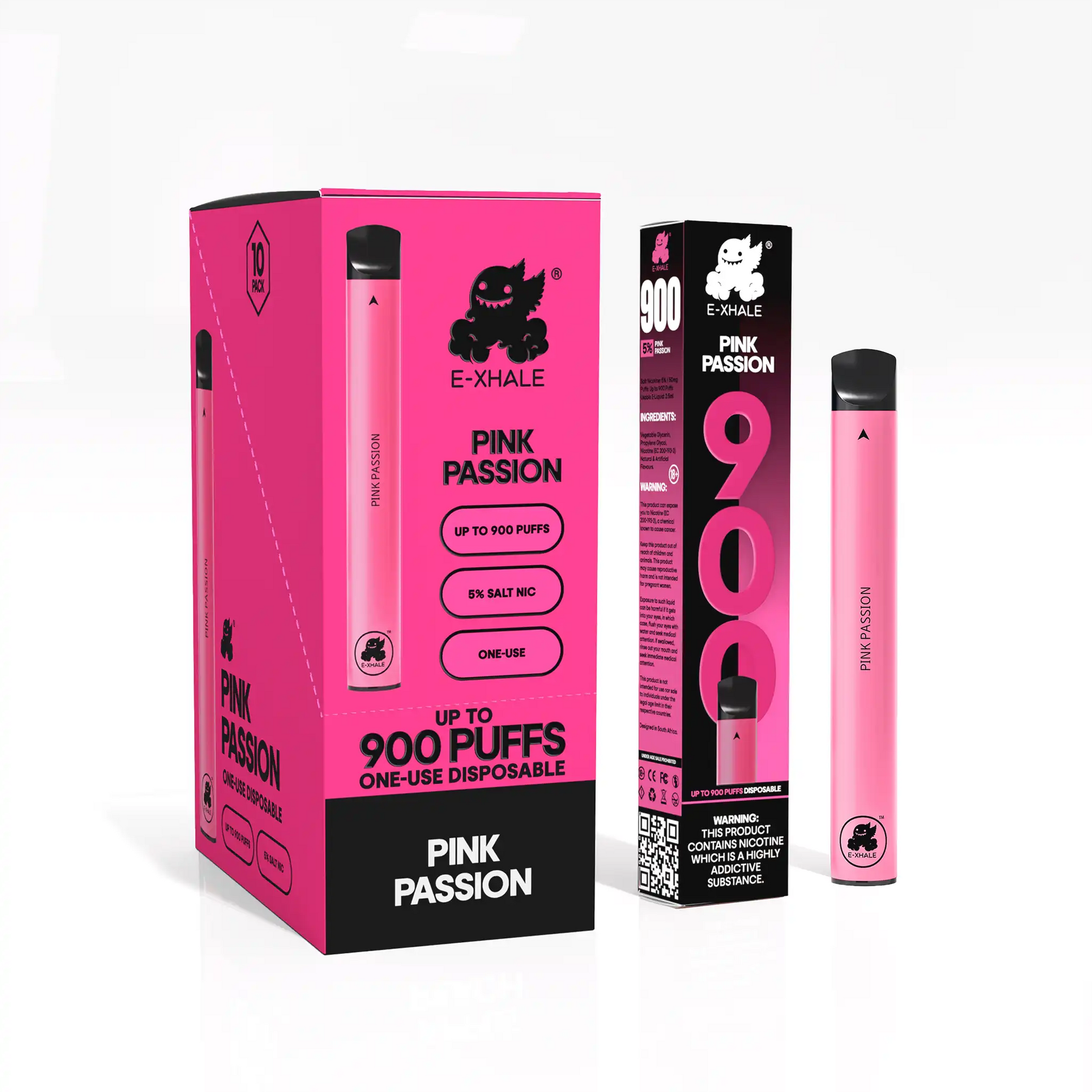 900 Pink Passion Vape 10-Pack 5% | E-XHALE South Africa 900 Pink Passion Vape 10-Pack 5% | E-XHALE South Africa