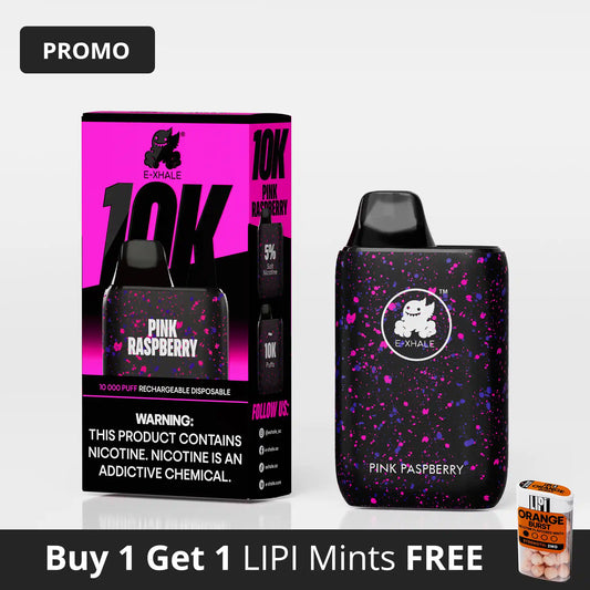 10K Pink Raspberry 5%/50mg - Rechargeable Disposable