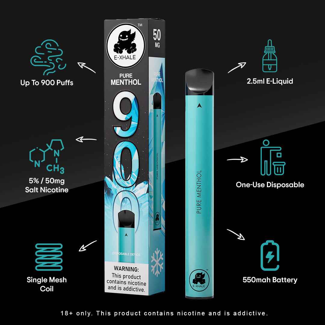 Are Ice Vapes Menthol 30ml E-XHALE Pure Menthol Disposable Vape (900 Puffs) - 5%/50mg - Shop Now Are Ice Vapes Menthol 30ml E-XHALE Pure Menthol Disposable Vape (900 Puffs) - 5%/50mg - Shop Now