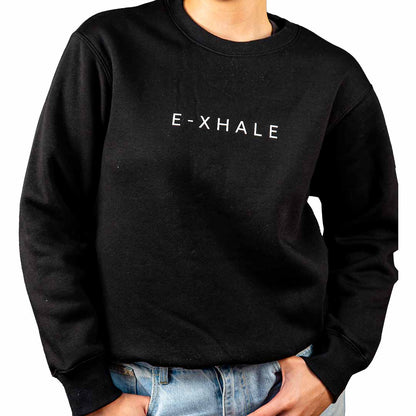 Unisex Black Cotton Sweater